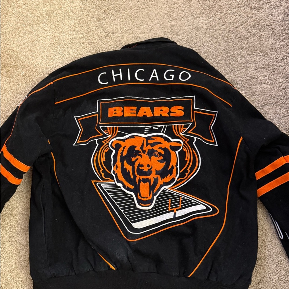 Chicago Bears Varsity/bomber patch work jacket - image 4